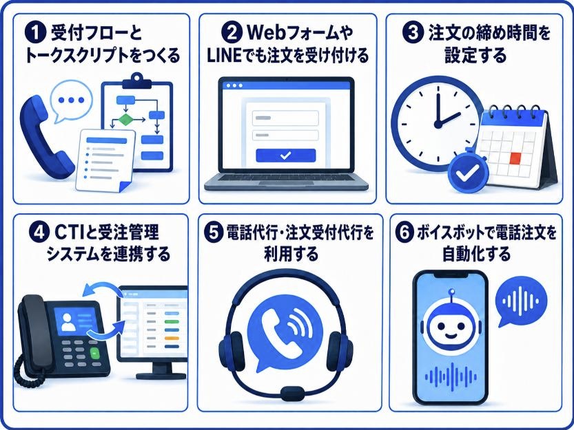 電話注文受付を効率化する6つの方法